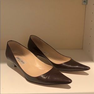 Jimmy Choo Leather Kitten Heels